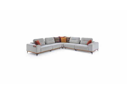 Wäisst exklusivt L-Form Polstersofa Designer Ecksofa Wunnzëmmer Sëtz.