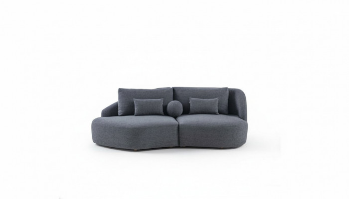 Stilvollen dräisëtzege grousse gielen Canapé fir d'Wunnzëmmer, moderner Couche.