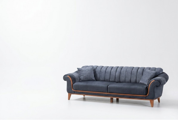 Blo-Gro Wohnzëmmer Sëtzgrupp Stilvollen 3-Sëtzer Luxus Fauteuil 2stéckeg