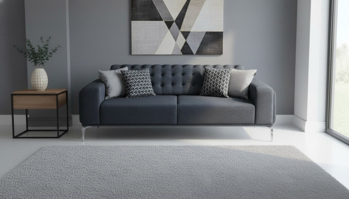 Chesterfield Gräier 3-Sëtzer Wunnzëmmer Dräisëtzer Textil Couchen Nei