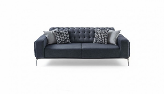 Chesterfield Gräier 3-Sëtzer Wunnzëmmer Dräisëtzer Textil Couchen Nei