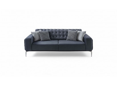 Chesterfield Gräier 3-Sëtzer Wunnzëmmer Dräisëtzer Textil Couchen Nei