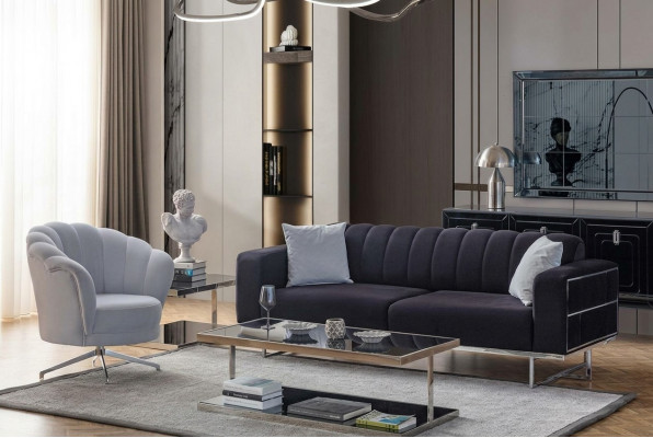 Sëtzgruppe Modern Textil Canapéë Designer Dräisëtzer Polstersëtz