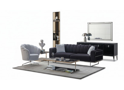 Sëtzgruppe Modern Textil Canapéë Designer Dräisëtzer Polstersëtz