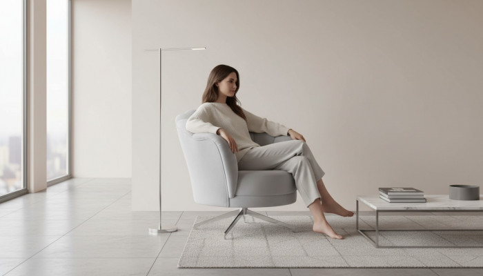 Designer groer Sessel Wunnzëmmer Edelen Eensëtzer Luxus Edelstol Féiss