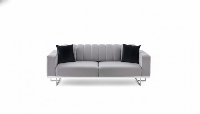 Hellgréng gepolsterten drësëtzegen Luxus Sofa Wunnzëmmer Stilvoll Canapéen