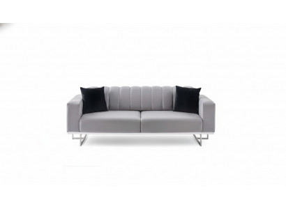 Hellgréng gepolsterten drësëtzegen Luxus Sofa Wunnzëmmer Stilvoll Canapéen