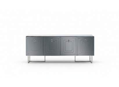 Gréng Wunnzëmmer Sideboard Luxus Holz Miwwelen 4-dieren Designer Kommode