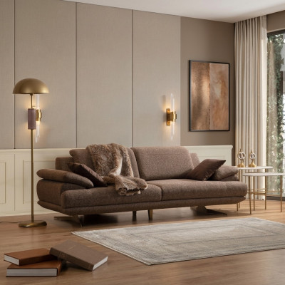 Stylvoll Dräisëtzer Wunnzëmmer-Sofa Luxus 3-Sëtzer Exklusiv Couch