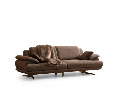 Stylvoll Dräisëtzer Wunnzëmmer-Sofa Luxus 3-Sëtzer Exklusiv Couch