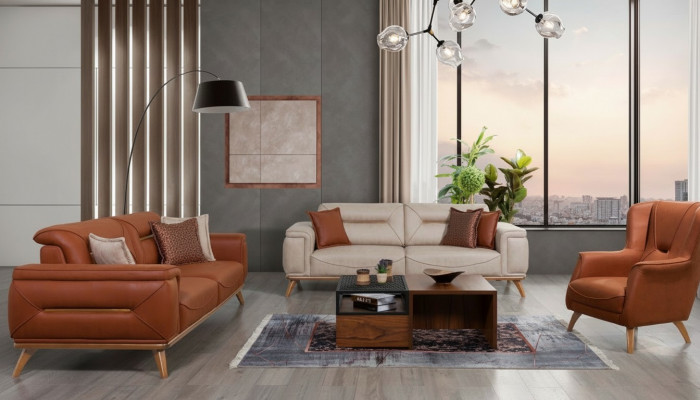 Wunnzëmmer Designer Sëtzmobilier Sofagarniture 3-Sëtzer Polstersëtz 3tlg
