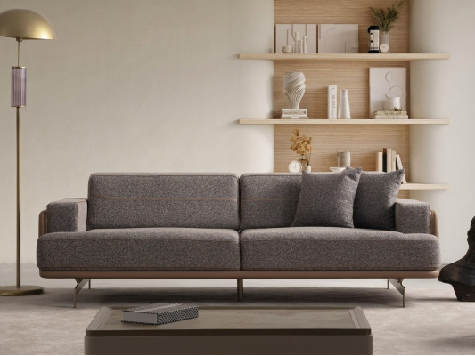 Groen dräisëtzer Luxus Wunnzëmmer Couchen Designer 3-Sëtzer Sofa