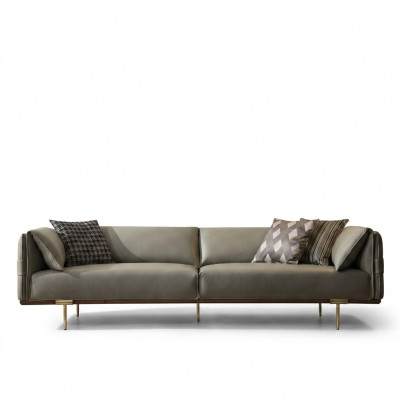 Gréng 3-Sëtzer Wunnzëmmer Lieder Canapé Designer Exklusiv Canapéen Sofas