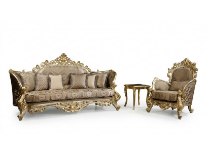 Sofagarnitur 3+1 Sëtzer + Couchtisch Sofagarnitur 3tlg Set Miwwelen Neien