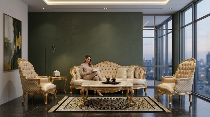 Beige Wunnzëmmer Chesterfield Sofa Garnitur Klasseschen 3-Sëtzer Sëtzgrupp