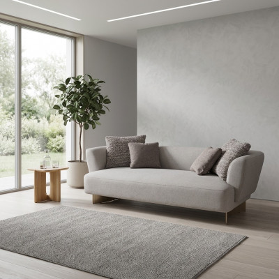 Groue Polster Drësëtz Wohnzëmmer Designer Couchen Holzgestell Sofa