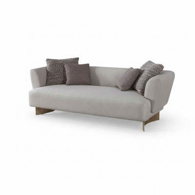 Groue Polster Drësëtz Wohnzëmmer Designer Couchen Holzgestell Sofa