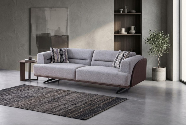 Gräifërze Moderne 3-Sëtzer Polster Wunnzëmmer Couche Luxus Edel Sofakëssen