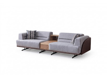 Groue Wunnzëmmer 3-Sëtzegen Luxus Drësëtzer Sofa Polster Couchen