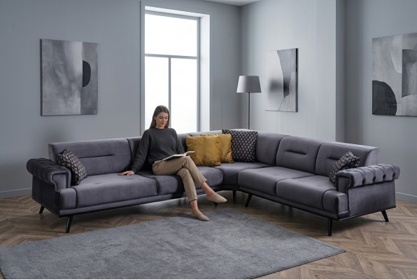 Exklusivt gro Ecksofa L-Form Designer Sofa Modern Wohnzimmer Canapé