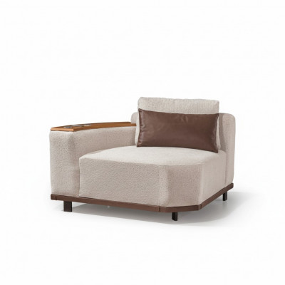 Beige Modulsofa Designer Ecksofaen L-Form Canapéën Wunnzëmmer Miwwelen Nei