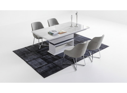 Moderne Iesszëmmer-Set Besteet aus 5-Del. Iessdësch an 4x Stull Neiheet