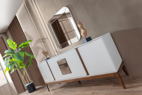 Luxus Iesszëmmer Set Anrichte Spigel 2 tlg Modern Iessgrupp Kommode