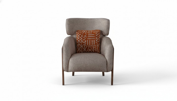 Sesselle Modern Beige Wunnzëmmer Stoff Luxus Design Miwwelen Lounge Club