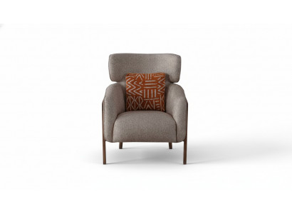 Sesselle Modern Beige Wunnzëmmer Stoff Luxus Design Miwwelen Lounge Club