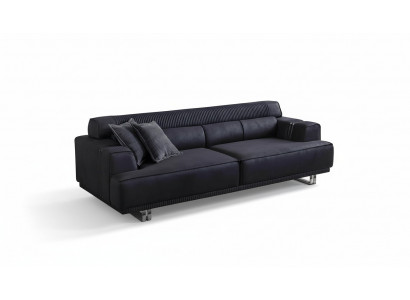 Sofa 3 Sëtzer Modern Miwwelen Wäiss Wunnzëmmer Luxus Designer 235cm Ariichtung