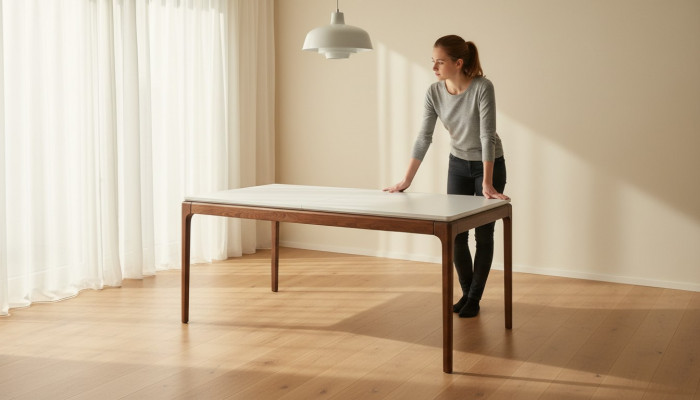 Exklusiven Designer-Iessdësch Modern Miwwelen an Iesszëmmer Wäiss Design