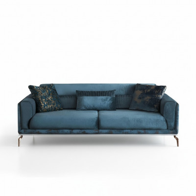 Modern Sofa 3-Sëtzer Luxus Gréng Design Miwwel am Wunnzëmmer Couchen 235cm