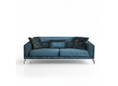 Modern Sofa 3-Sëtzer Luxus Gréng Design Miwwel am Wunnzëmmer Couchen 235cm