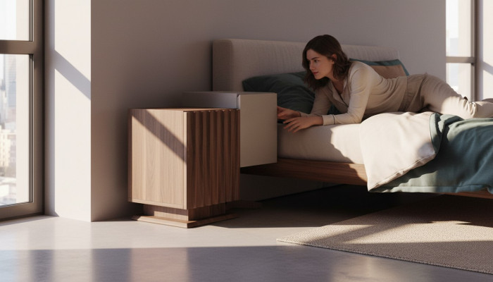 Luxus Nuetsdësch Dësch Schlofkummer Miwwelen Stil Modern Exklusiv Bäidëschtelchen