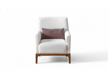 Design Sëtz 1 Sëtz Luxus Relax Textil Wäiss Sëtz an der Stuff Club Lounge