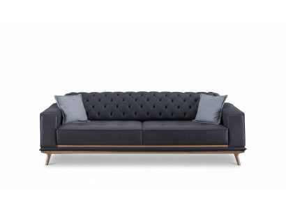 Sofa 4 Sëtzer Design Sofas Polster Textil Relax Sëtz Miwwelen Modern