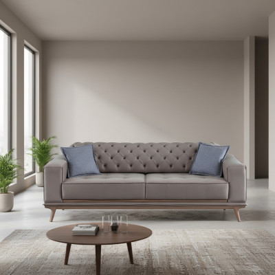 Sëtz 4-Sëtz Design Sofas Polster Gro Textil Relax Sëtz Miwwelen Modern