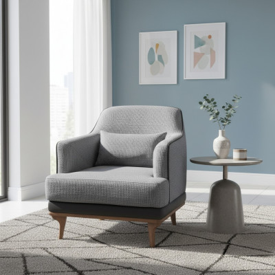 Sëtz Modern Gro Wunnzëmmer Sëtzmiwwelen Textil Design Miwwel Einsëtzer