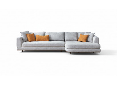 Luxus Ecksofa L - Form Modern Miwwelen fir Wunnzëmmer Gro Faarf Designer