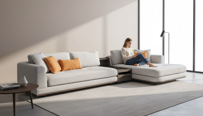 Exklusiv Eckcanapé L-Form Grom Wunnzëmmer Eckgarnitur Canapé Sofa Polster.
