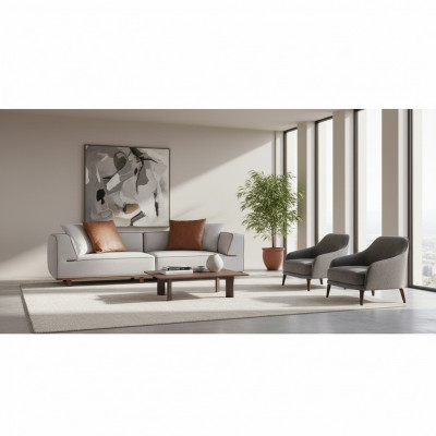 Sofa 4 Sëtz Design Sofas Polster Gro Textil Relax Sëtz Miwwelen 272cm XL