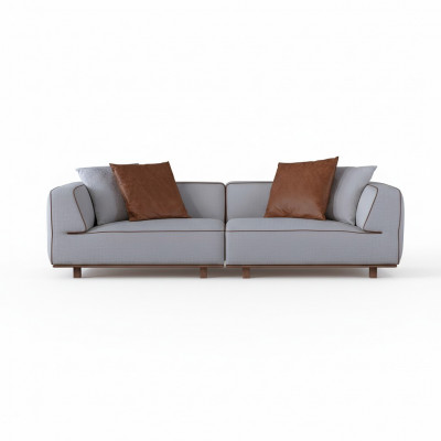 Sofa 4 Sëtz Design Sofas Polster Gro Textil Relax Sëtz Miwwelen 272cm XL