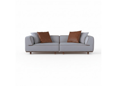 Sofa 4 Sëtz Design Sofas Polster Gro Textil Relax Sëtz Miwwelen 272cm XL