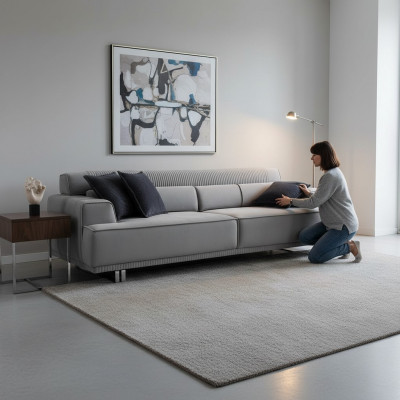 Canapé 3 Plazen Modern Miwwelen Grommel Wunnzëmmer Luxus Ariichtung 235cm