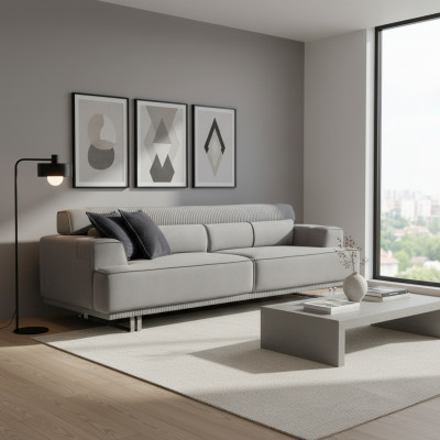 Canapé 3 Plazen Modern Miwwelen Grommel Wunnzëmmer Luxus Ariichtung 235cm