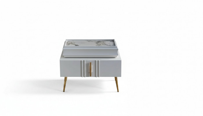 Exklusiv Nuetsdëscher Designer Miwwelen Beige Faarf am Schlofzëmmer nei