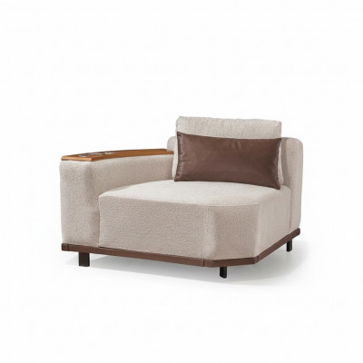 Béiges Modulsofa Designer Ecksofaen Wunnzëmmer Luxus Polstersofaen