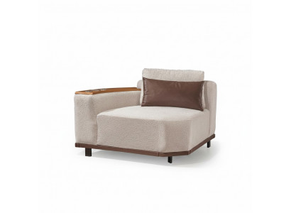 Béiges Modulsofa Designer Ecksofaen Wunnzëmmer Luxus Polstersofaen