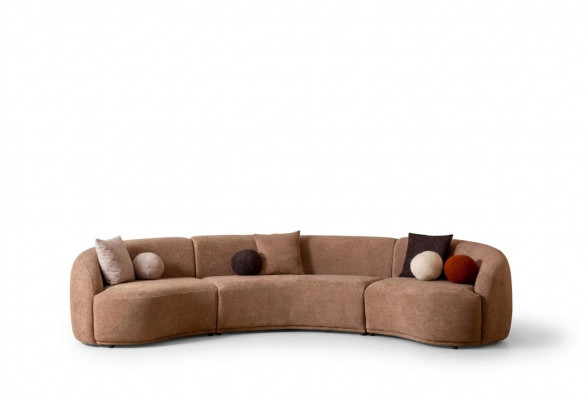 Designer ronn Sofa brong Eckgarnitur modern Miwwelen Wunnzëmmer Luxus Couchen