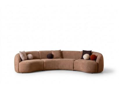Designer ronn Sofa brong Eckgarnitur modern Miwwelen Wunnzëmmer Luxus Couchen